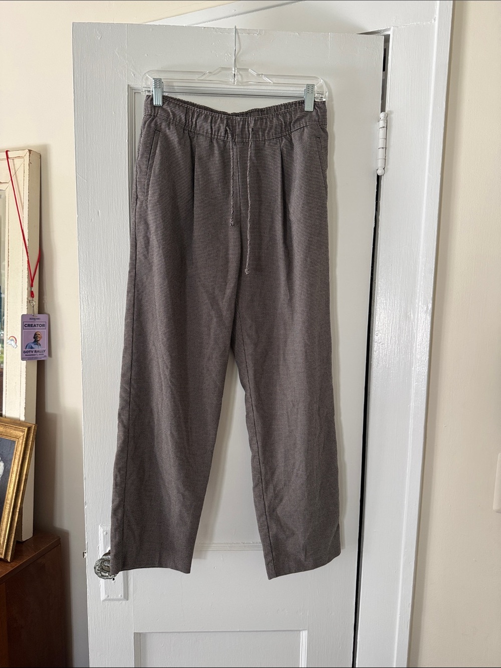 Old Navy Gray Elastic Waist Straight-Leg Trousers